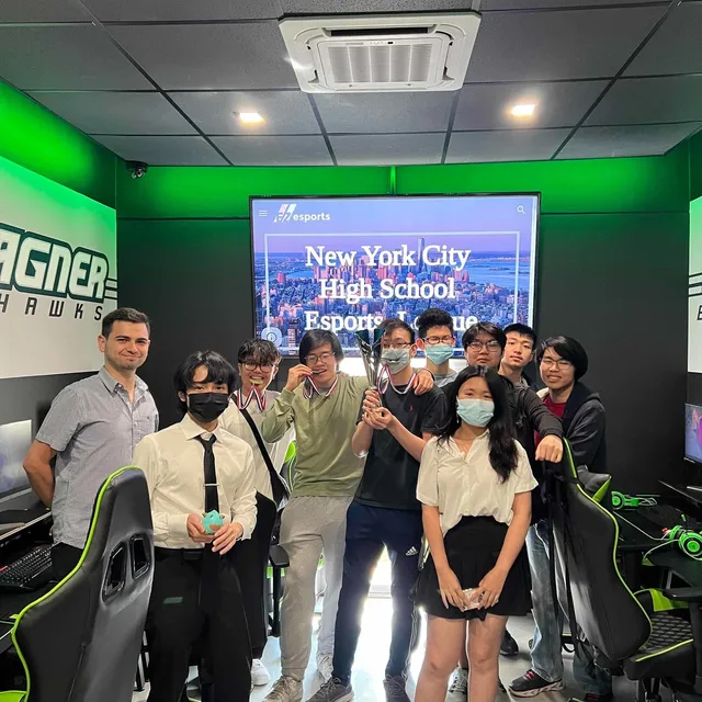 Group photo with the winners and organizers at Wagner College